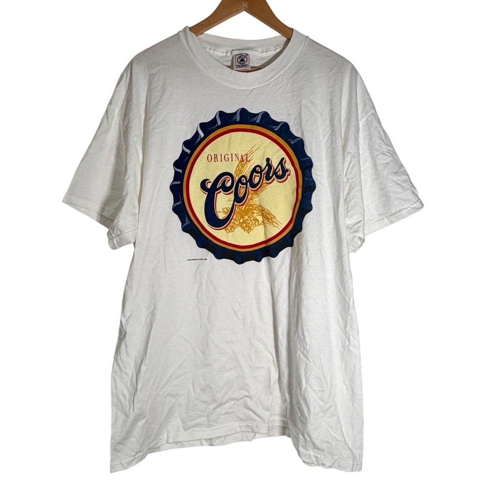 Vintage Delta Men's 1997 Original Coors Beer Short Sleeve T-shirt White XL - Picture 1 of 5